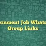 Government Job WhatsApp Group Links